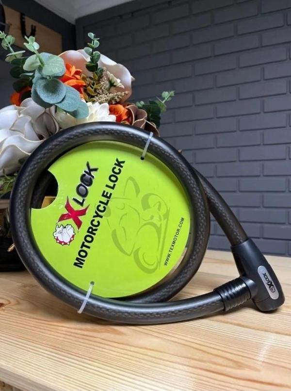 XBYC 84905 1.5Metre 25×1500 mm Halat Kilit Anahtarlı Yüksek Güvenlikli Motosiklet Kilidi - Image 1