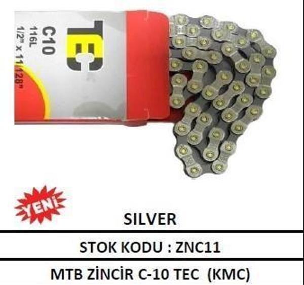 MTB ZİNCİR C-10 TEC (KMC) SILVER MTB 10 VİTES UYUMLU ZİNCİR 30 S - Image 1