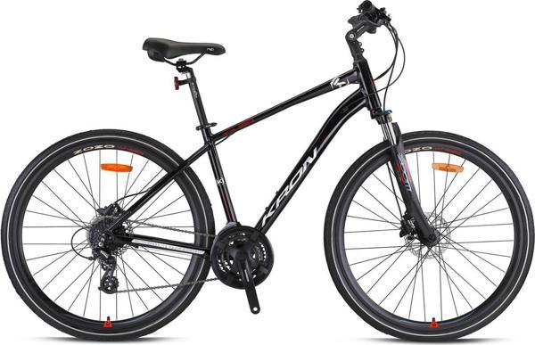 KRON TX 150 28" Jant Trekking 16 Kadro 24 Vites HD Şehir Bisikleti Siyah Kırmızı - Image 1