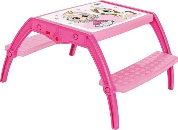 Pilsan Çocuk Katlanabilir Pratik Ders Çalışma Ve Aktivite Masası Pembe - Image 1