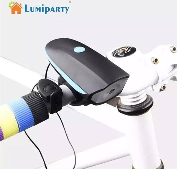 120 Desibel. 3 Modlu. Çakarlı Bisiklet Elektronik Korna / Ön Far Siyah - Image 1