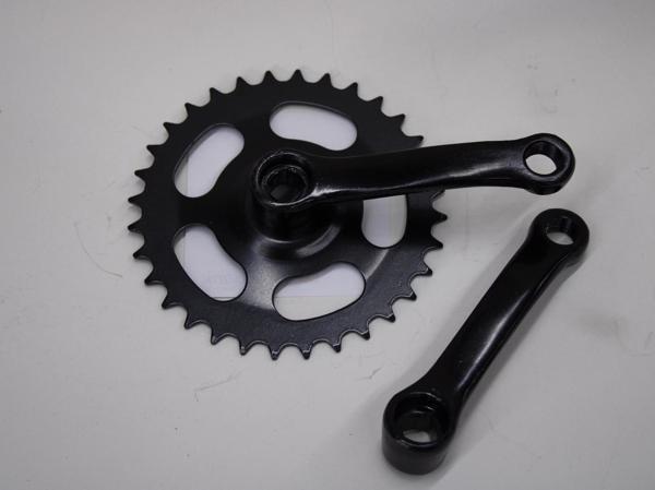BMX BİSİKLET 36 T AYNAKOL KÖŞELİ MODEL SİYAH RENK BMX ORTA DİŞLİ - Image 1