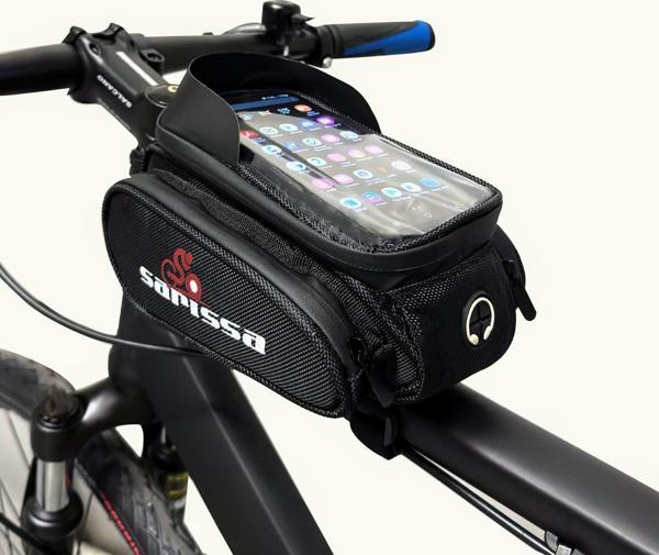 Sarissa 816 6 inç Su Geçirmez Dokunmatik Ekran Bisiklet Kadro Üstü Çanta Kırmızı - Image 1