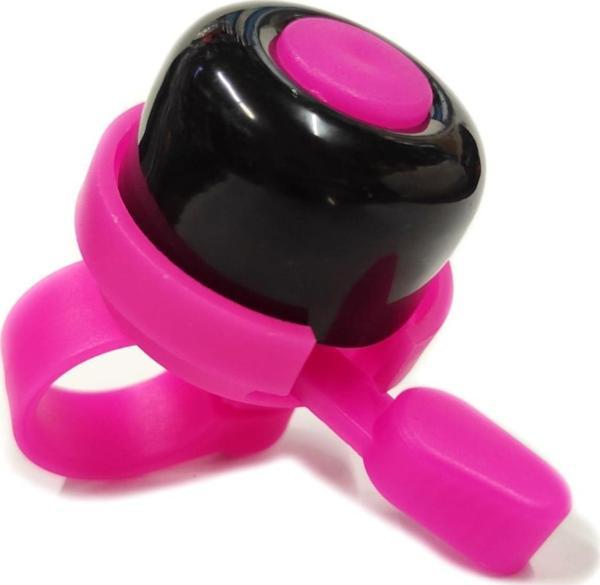 Sarissa Çocuk Bisikleti Zil 1. Kalite Plastik Gövde Metal Çan Pembe Siyah - Image 1
