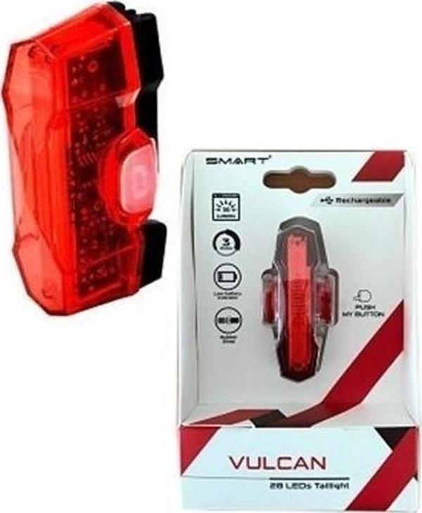 SMART VULCAN ARKA STOP 30 LUMENS 28 LEDLİ 3 MOD USB ŞARJLI - Image 1