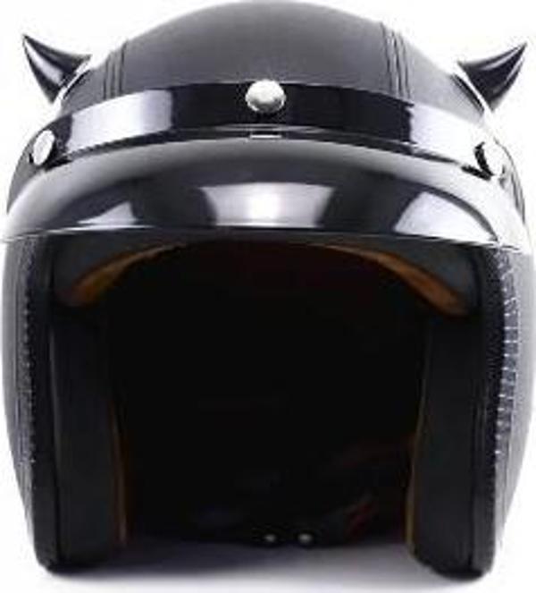 Tex Kask Süsü 3 Küçük Motosiklet Bisiklet Ve Kayak Boynuz Kask Süsü Siyah 1 Çift - Image 1