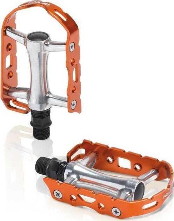 XLC Pedal MTB Ultralight PD-M15 Alüminyum Çift Taraflı Bisiklet Pedalı Gümüş Turuncu - Image 1