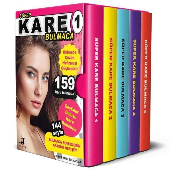 Süper Kare Bulmaca Seti - 5 Kitap Takım - Olimpos Yayınları - Image 1