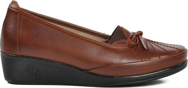 Ayakmod 139 Taba Hakiki Deri Kadın Günlük Ayakkabı - Image 1