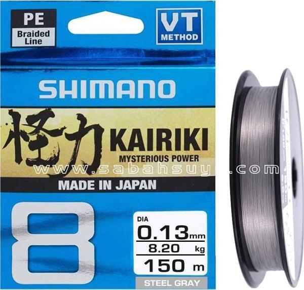 Shimano Kairiki 8 Örgü İp Misina 150m Steel Gray 0.13mm / 8.2kg - Image 1