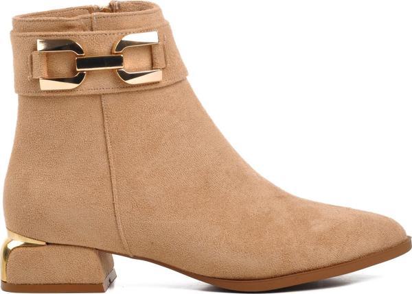 Ayakmod 248035 Bej Süet İçi Polarlı Kadın Bot - Image 1