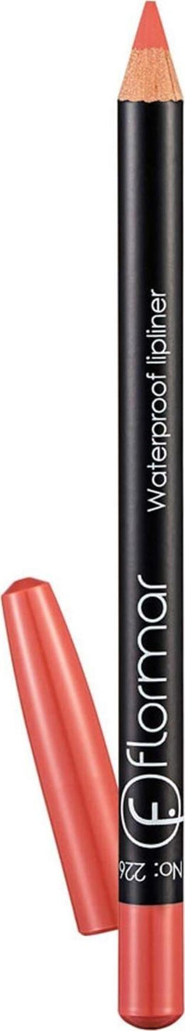 Flormar Waterproof Lipliner - Suya Dayanıklı Dudak Kalemi No:226 Peach Coral 1.14 G 8690604111268 - Image 1