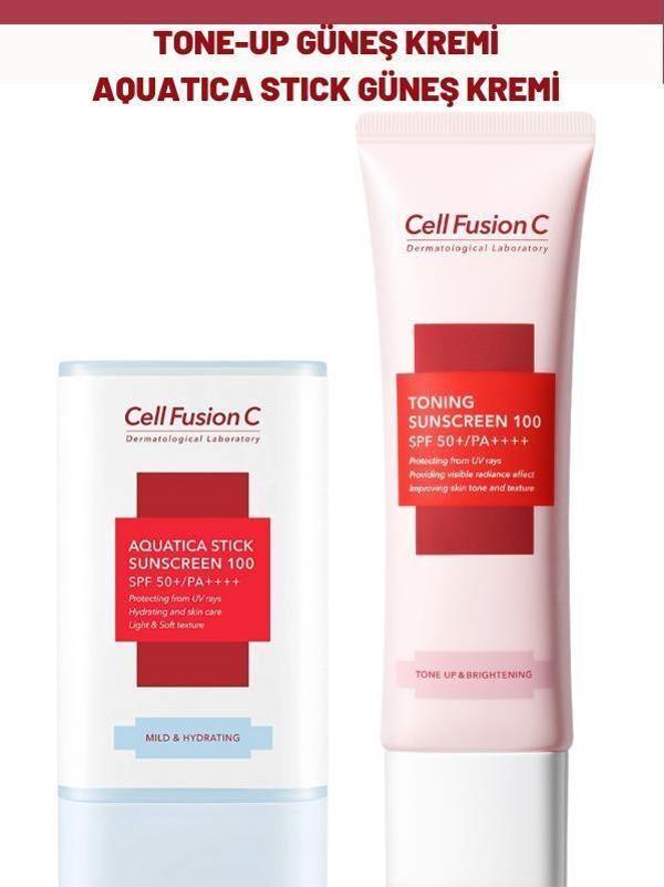 Cell Fusion C Tone-Up ve Aquatica Güneş Kremi Seti - Image 1