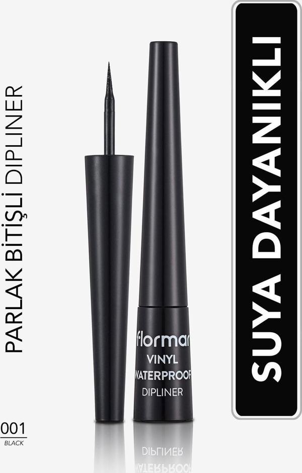 Flormar Suya Dayanıklı Parlak Dipliner (Siyah) - Waterproof Dipliner - 001 Black - 8690604536498 - Image 1
