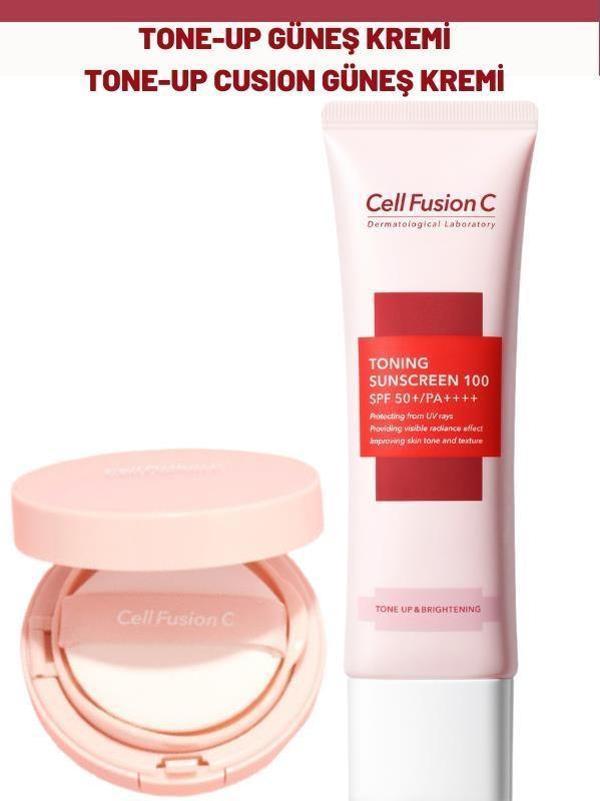 Cell Fusion C Toning Tone Up ve Renklendirici Kompakt Güneş Kremi - Image 1