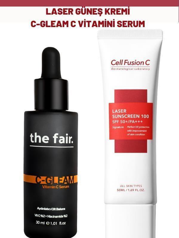Cell Fusion C Laser Güneş Kremi ve the fair. C Gleam C Vitamini Serum - Image 1