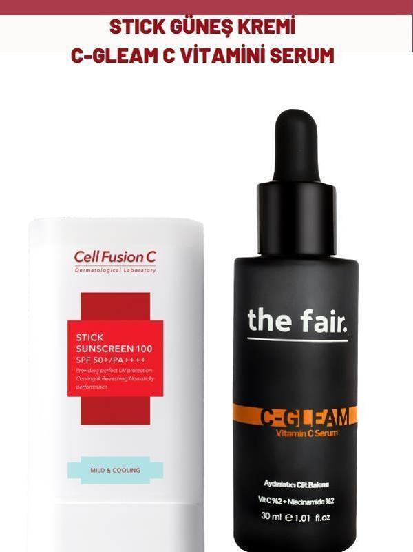 Cell Fusion C Stick Güneş Kremi ve the fair. C Gleam C Vitamini Serum - Image 1