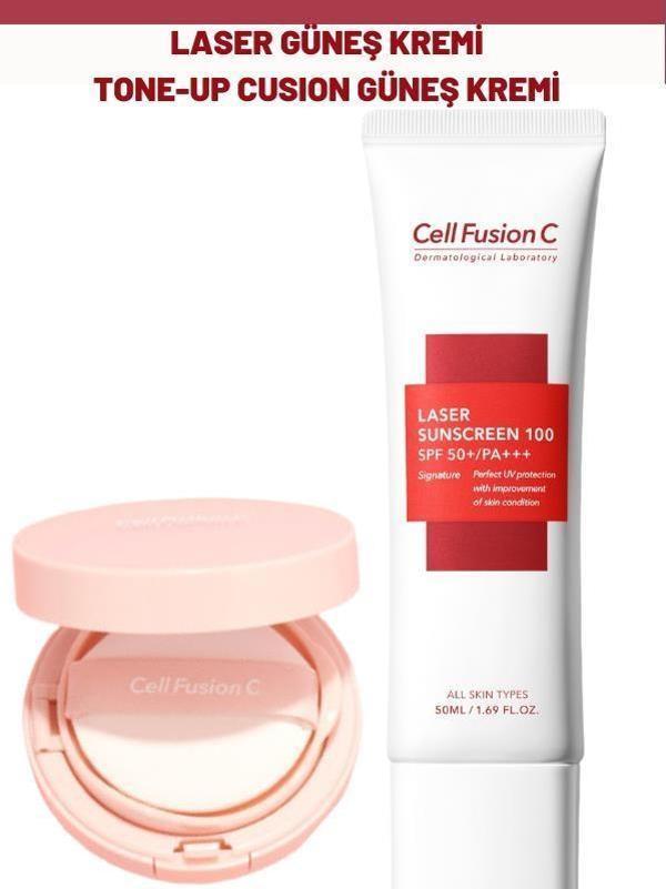 Cell Fusion C Renklendirici Kompakt Güneş Kremi ve Laser Güneş Kremi Seti - Image 1