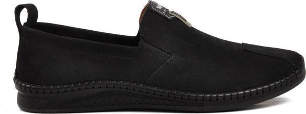 Ayakmod 308 Siyah Nubuk Hakiki Deri Erkek Günlük Ayakkabı - Image 1