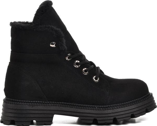 Ayakmod 354122 Siyah Süet İçi Kürklü Kadın Bot - Image 1