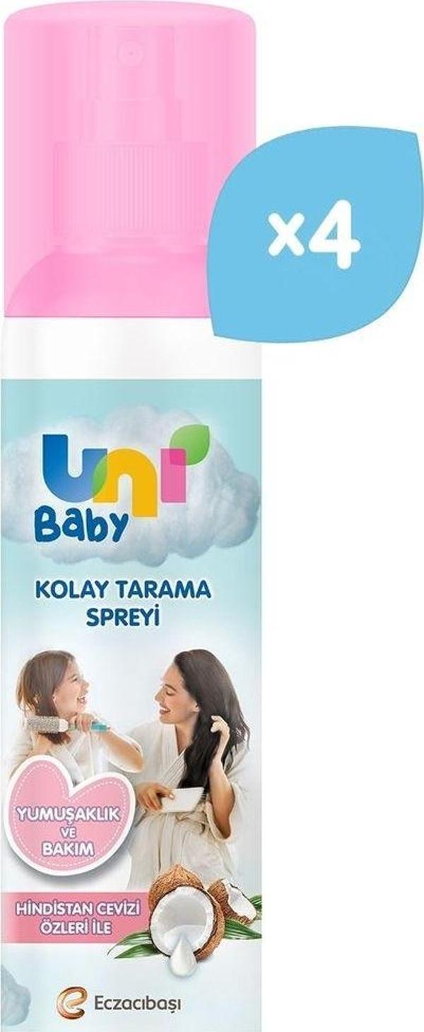 Uni Baby Bebek Kolay Tarama Çocuk Saç Spreyi 4 x 200 ml - Image 1