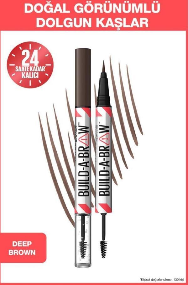 Maybelline New York Build A Brow 2İn1 Kaş Kalemi Ve Jeli Deep Brown - Image 1