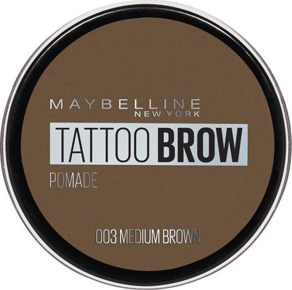 Maybelline New York Tattoo Brow Kaş Pomadı - 03 Medium Brown (Orta Ton) - Image 1