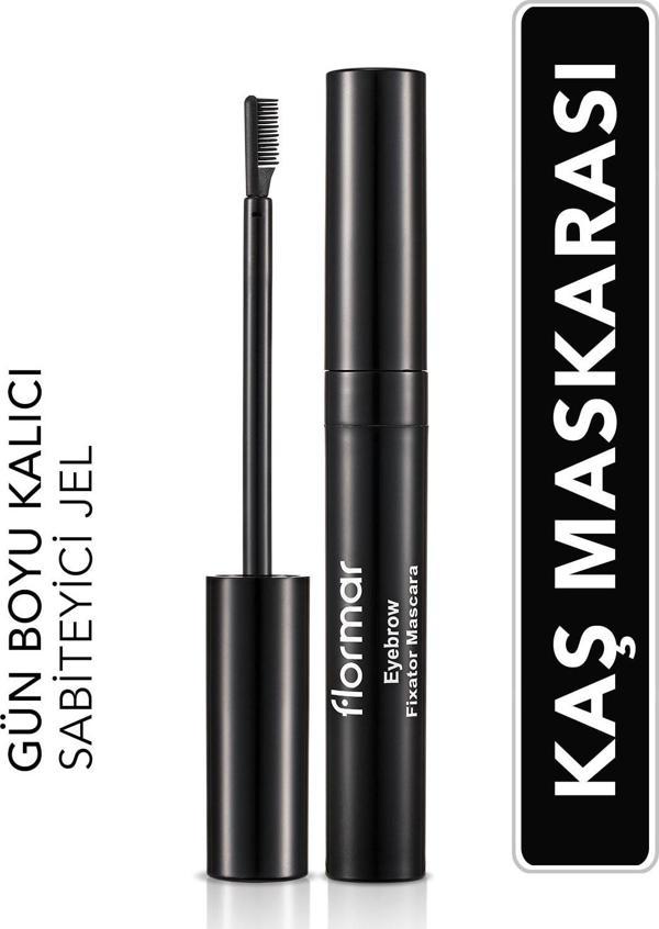 Flormar Sabitleyici Ve Renk Koruyucu Şeffaf Kaş Maskarası - Eyebrow Fixator Mascara - 001 - 8690604242733 - Image 1