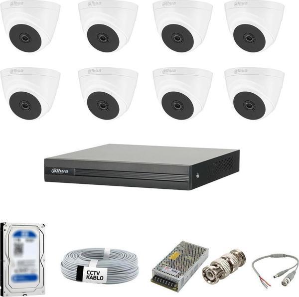 Dahua 8 Kameralı İç Ortam Güvenlik Kamera Seti 2 Tb Hdd - Image 1