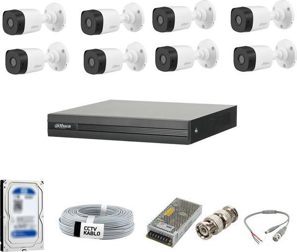 Dahua 8 Kameralı Dış Ortam Güvenlik Kamera Seti 2 Tb Hdd - Image 1