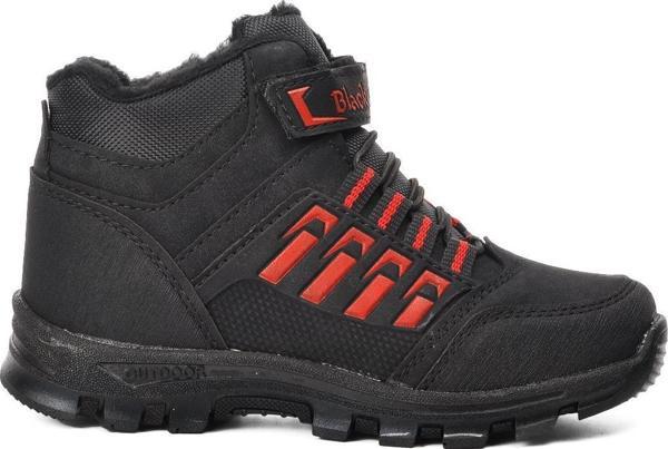 Ayakmod 542-F Siyah-Kırmızı İçi Kürklü Çocuk Outdoor Bot - Image 1