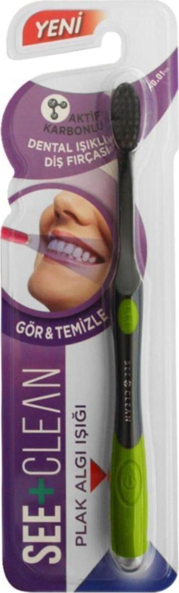 Dentiste See+Clean Plak Algı Işıklı Diş Fırçası Yeşil - Image 1