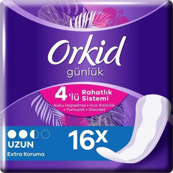 Orkid Günlük Ped Uzun 16 Adet Tekli Paket - Image 1