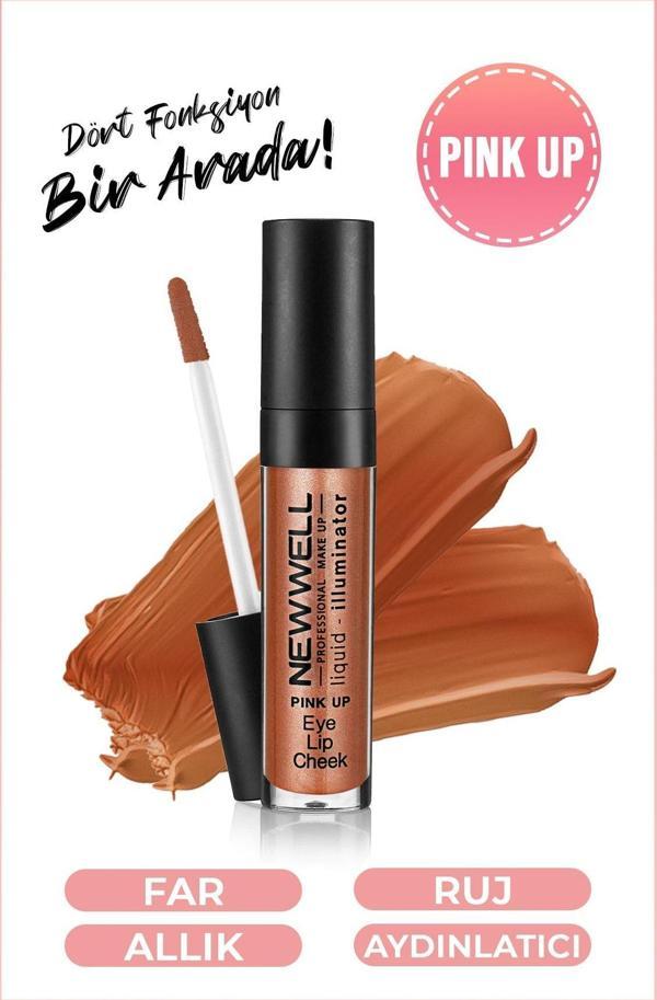 New Well Lıquıd Illumınator Aydınlatıcı Allık 3 In 1 - Pink Up - Image 1