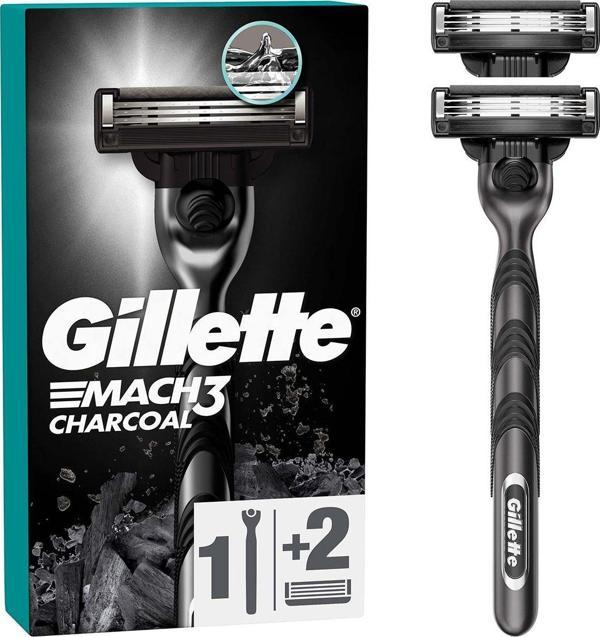 Gillette Mach3 Charcoal Yedekli Tıraş Makinesi - Image 1