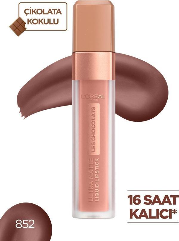 L'Oréal Paris Likit Mat Ruj - Les Chocolats Ultra Matte Liquid Lipstick 852 Box Of Chocolates 3600523644018 - Image 1