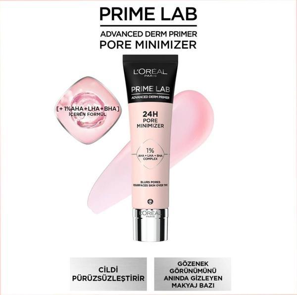 L'Oréal Paris Prime Lab Pore Minimizer Gözenek Küçültücü Makyaj Bazı - Image 1