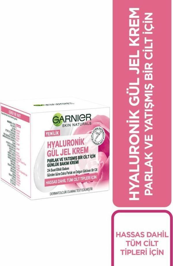 Garnier Hyaluronik Gül Jel-Krem - Parlak ve Yatışmış Bir Cilt İçin Günlük Bakım Kremi - Image 1