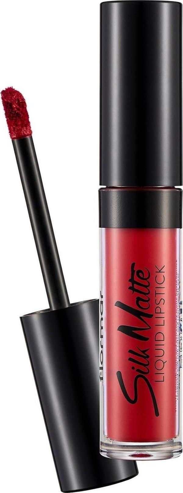 Flormar Kadife Dokulu Likit Mat Ruj - Silk Matte Liquid Lipstick - 007 Claret Red - 8690604397365 - Image 1