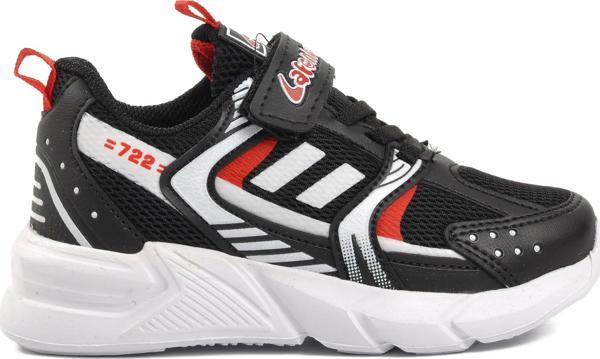 Ayakmod 722Y-P Siyah-Kırmızı Cırtlı Çocuk Spor Ayakkabı - Image 1
