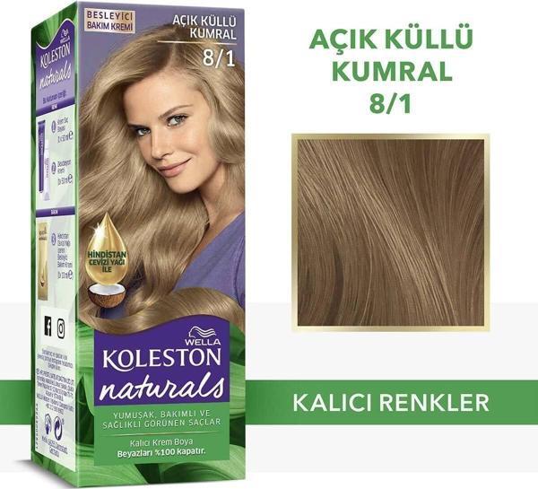 Wella Koleston Naturals Saç Boyası 8/1 Açık Küllü Kumral - Image 1