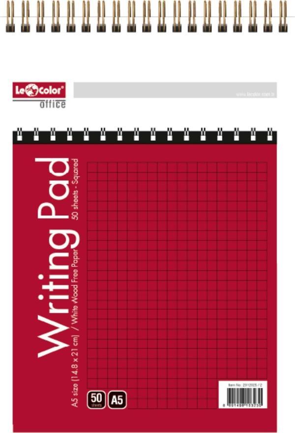 Writing Pad Ofis Bloknot A5 Kareli Beyaz - Image 1