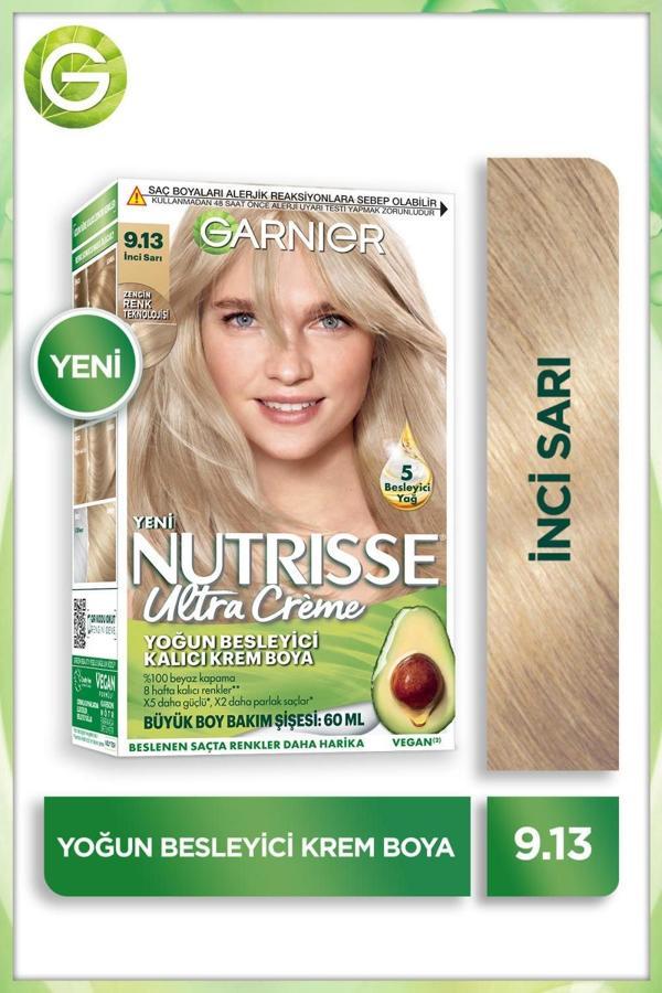 Garnier Nutrisse Yoğun Besleyici Kalıcı Krem Saç Boyası 9.13 İnci Sarı - Image 1