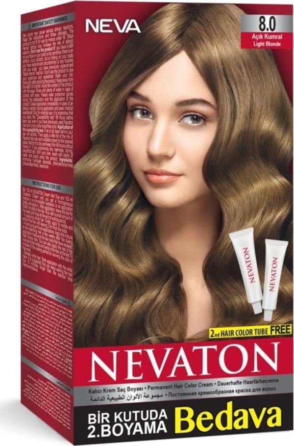 Nevaton Saç Boyası Seti 8.0 Açık Kumral 8698636611640 - Image 1