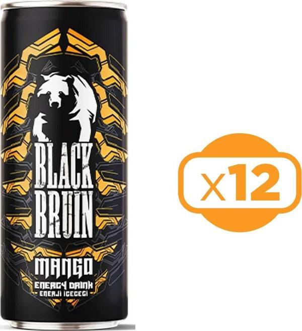 Black Bruin Mango Aromalı Enerji İçeceği 250 ml x 12'li - Image 1