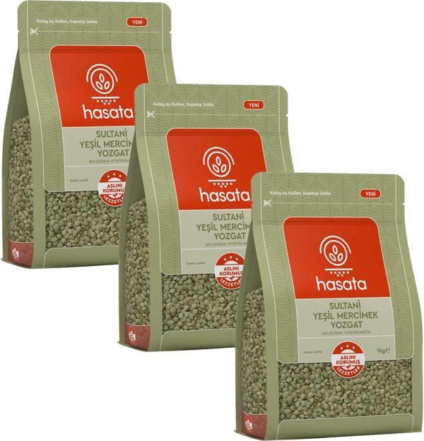 Hasata Yeşil Mercimek Yozgat 1 kg 3'lü - Image 1