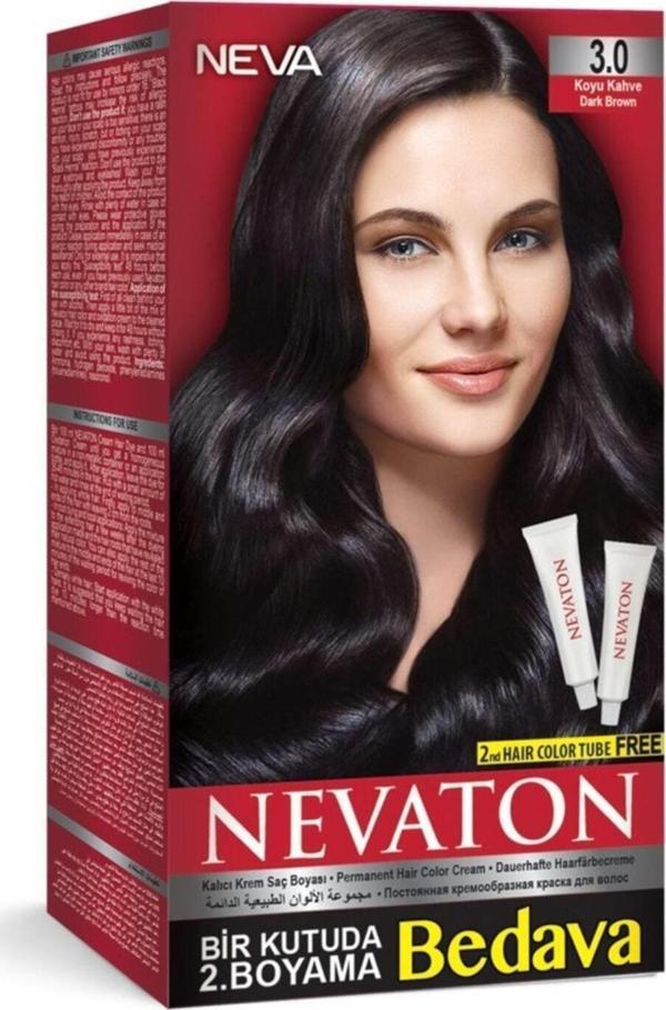 Nevaton Saç Boyası Seti 3.0 Koyu Kahve 8698636611596 - Image 1