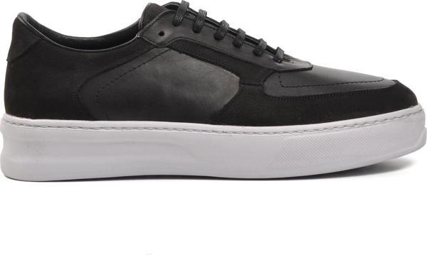 Ayakmod Cosmo-55 Siyah-Siyah Nubuk Hakiki Deri Erkek Casual Ayakkabı - Image 1