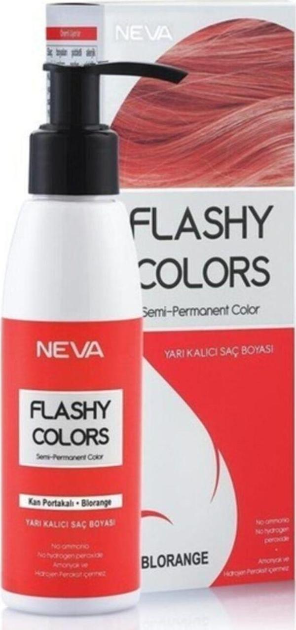 Neva Flashy Colors Direkt Uygulanan Saç Boyası 100Ml Set Kan Portakalı - Blorange - Image 1