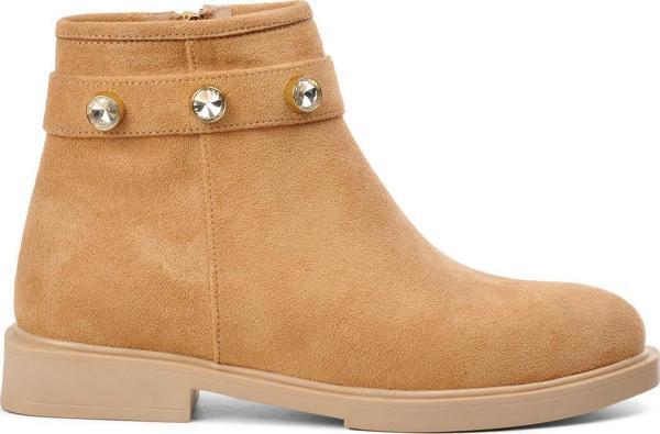 Ayakmod K020 Bej Süet Kadın Bot - Image 1